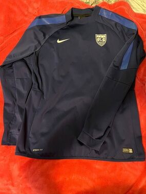 Nike Navy and Royal Blue US Soccer Training Top